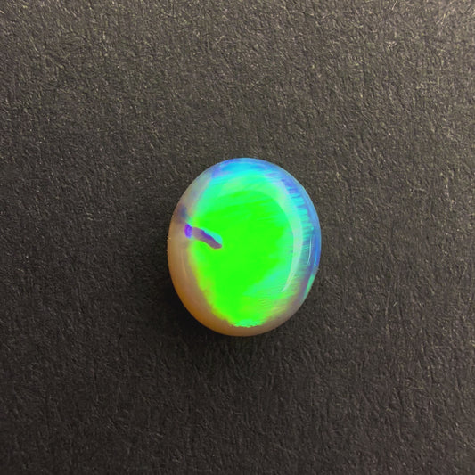 0.69cts Top Gem Crystal Opal With A Green Blue Play Of Color, From Lightning Ridge Australia