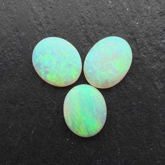 1.52ct Bundle (Price For Parcel) Matte finished opals with a soft green glow