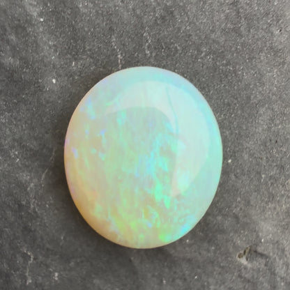 2.42cts Affordable Crystal Opal With A Green Blue Play Of Color, From Lightning Ridge Australia
