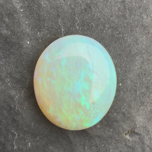 2.42cts Affordable Crystal Opal With A Green Blue Play Of Color, From Lightning Ridge Australia