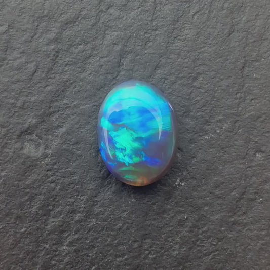 0.63ct Crystal Opal With A Green, Blue Play Of Color, From Lightning Ridge Australia