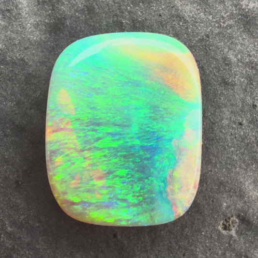2.68cts Crystal Opal With A Green Blue Play Of Color, From Lightning Ridge Australia