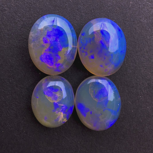 (Price For Parcel) Affordable Crystal Opal Bundle With A Purple, Violette Play Of Color, From Lightning Ridge Australia