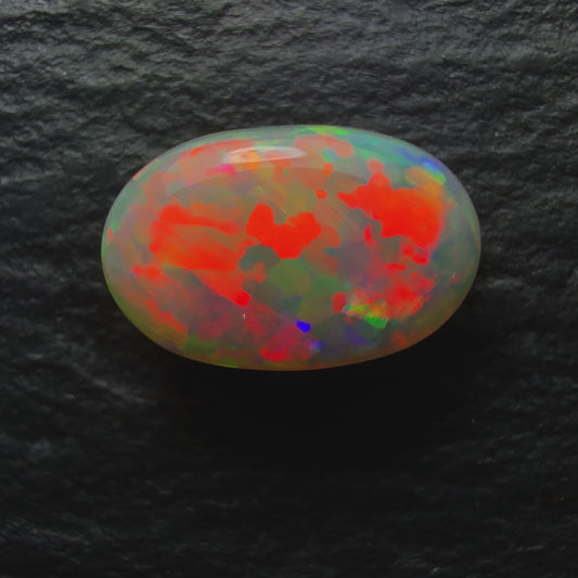 1.4ct Dark Opal With A Red-Pink Multi Color Palette And A Lovely Floral Pattern
