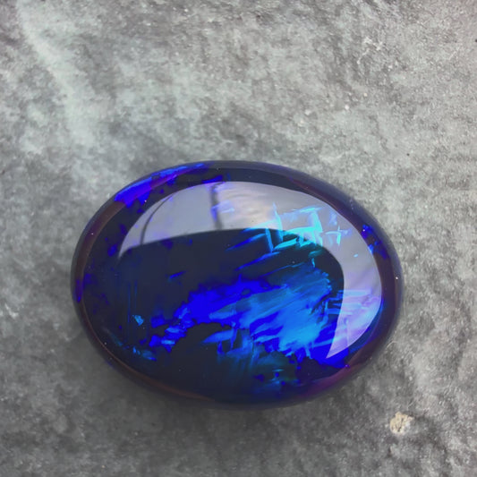 4.89cts Affordable Black Opal With A Deep Blue Palette