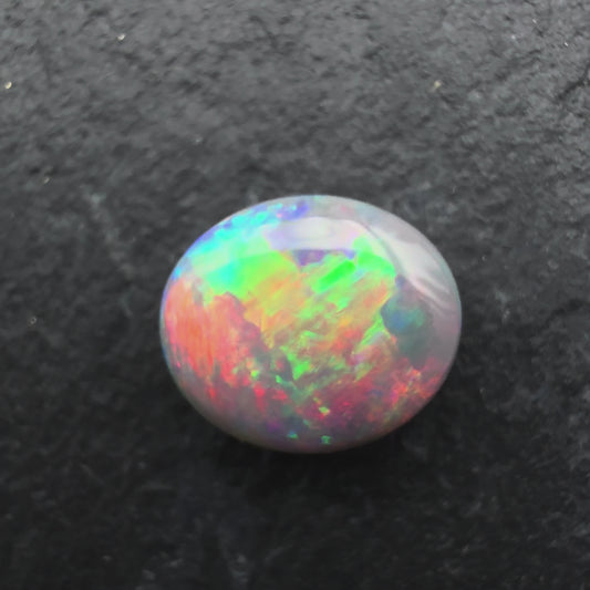 1.06cts Gem Crystal Opal With Vivid Multicolor Broadflash Pattern