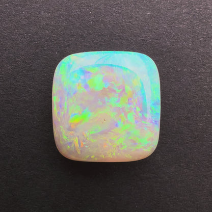 3.43cts Affordable Dark Crystal Opal With A Blue Green Multicolor Play Of Color, From Lightning Ridge Australia