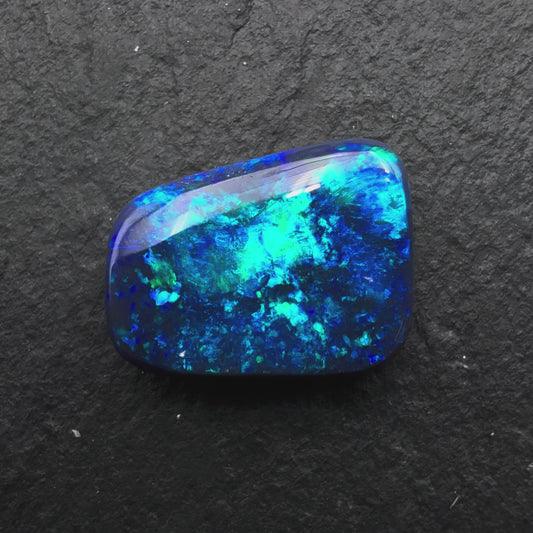 2.74cts Gem Black Opal With Deep Blue Green Pattern