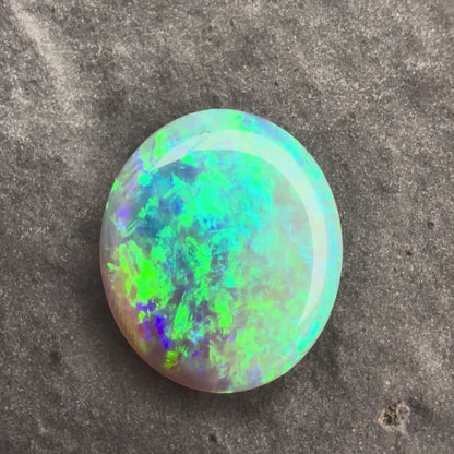 1.75cts Affordable Crystal Opal With A Green Blue Play Of Color, From Lightning Ridge Australia