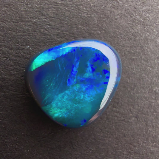 1.37cts Black Opal With A Blue Green Play Of Color, From Lightning Ridge Australia
