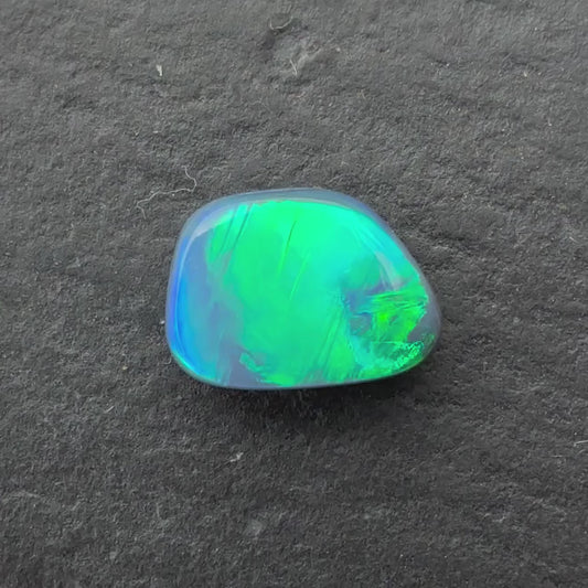 1.32ct Black Opal With A Blue, Green Play Of Color, From Lightning Ridge Australia