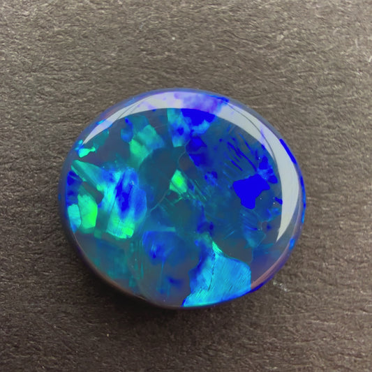 2.06cts Black Opal With A Blue Green Play Of Color, From Lightning Ridge Australia