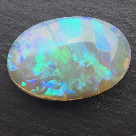 6.01cts Crystal Opal With A Green, Blue Play Of Color, From Lightning Ridge Australia