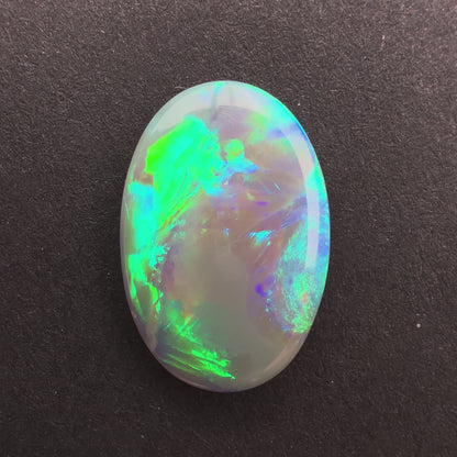 2.21cts Affordable Dark Crystal Opal With A Green Blue Play Of Color, From Lightning Ridge Australia