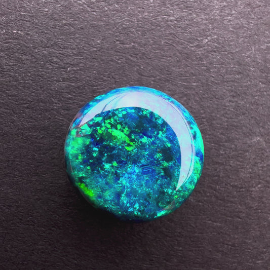 2.36cts Black Opal With A Blue and Green Play Of Color, From Lightning Ridge Australia