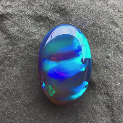1.58cts Gem Crystal Opal With Green Blue Brush Stroke Pattern