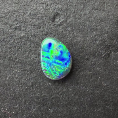 0.47ct Black Opal With A Green, Blue Play Of Color, From Lightning Ridge Australia