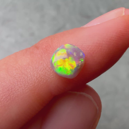 0.55ct Crystal Opal With A Green, Blue Play Of Color, From Lightning Ridge Australia