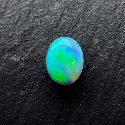 0.80cts Black and Crystal Opal With A Green Blue Play Of Color, From Lightning Ridge Australia