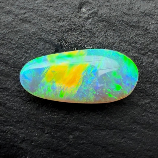 2.35cts Crystal Opal With A Green, Yellow, Gold Play Of Color, From Lightning Ridge Australia
