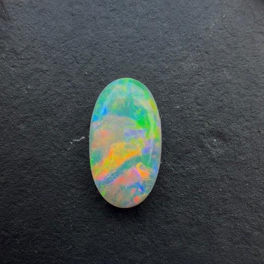 1.00cts Crystal Opal With A Red Pink Multicolor Play Of Color, From Lightning Ridge Australia