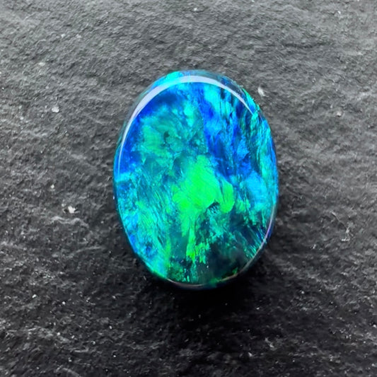 1.14cts Black Opal With A Green, Blue Play Of Color, From Lightning Ridge Australia