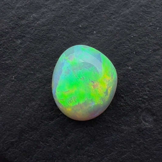 1.05cts Crystal Opal With A Green, Yellow, Gold Play Of Color, From Lightning Ridge Australia