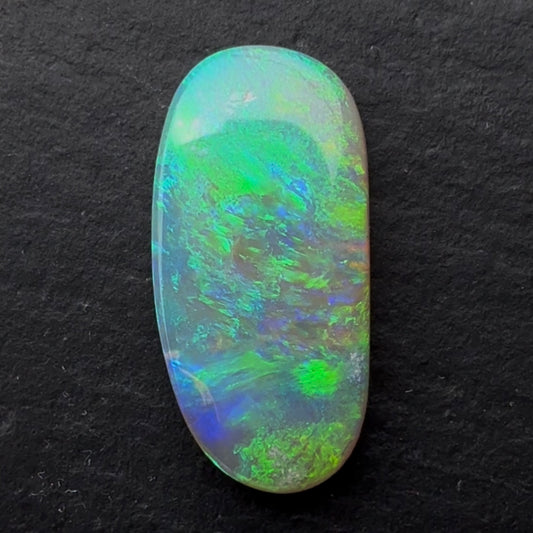 2.85ct Crystal Opal With A Green, Blue Play Of Color, From Lightning Ridge Australia
