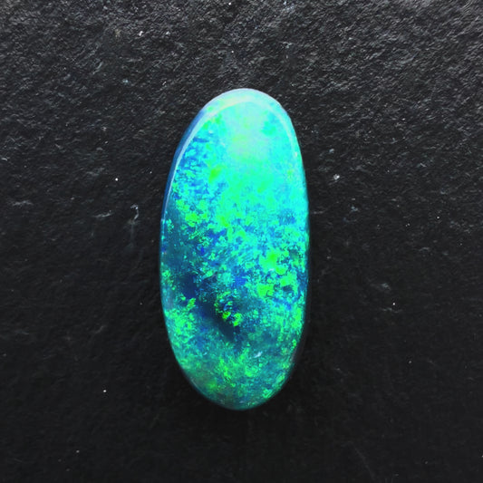 2.45cts Affordable Black Opal With A Pinfire Deep Green Blue Pattern