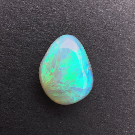 0.79cts Affordable Dark Crystal Opal With A Green Blue Play Of Color, From Lightning Ridge Australia
