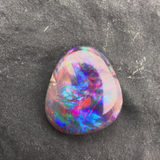 0.57cts Affordable Dark Opal With A Red Pink Multicolor Palette