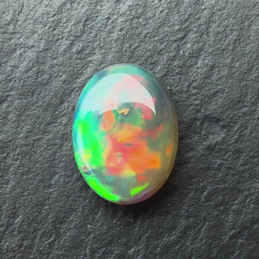 1.86 Crystal Opal With A Red, Pink Multicolor Play Of Color, From Lightning Ridge Australia