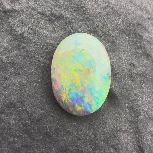 1ct Affordable Dark Opal With A Red Pink Multicolor, Play of color
