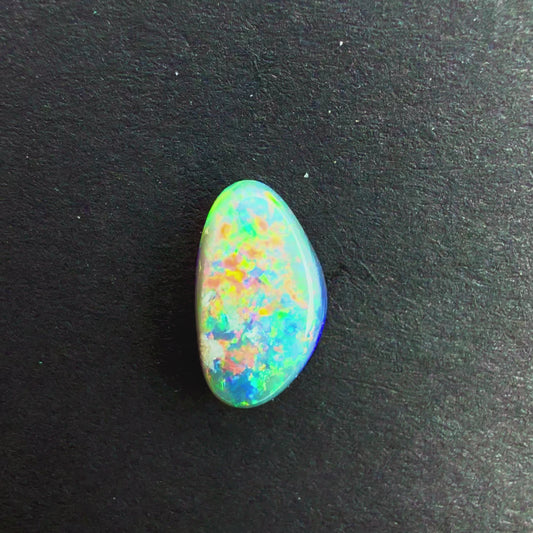 1.17cts Black Opal With A Red Pink Multicolor Play Of Color, From Lightning Ridge Australia