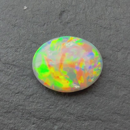 1.31ct Crystal Opal With A Red, Pink, Multicolor Play Of Color, From Lightning Ridge Australia