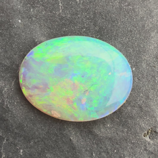 1.14cts Affordable Crystal Opal With A Green, Yellow, Gold Play Of Color, From Lightning Ridge Australia