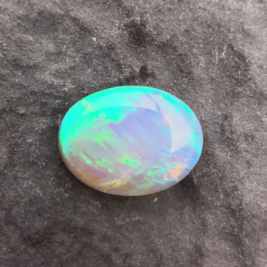 0.68cts Affordable Crystal Opal With A Green Blue Play Of Color, From Lightning Ridge Australia