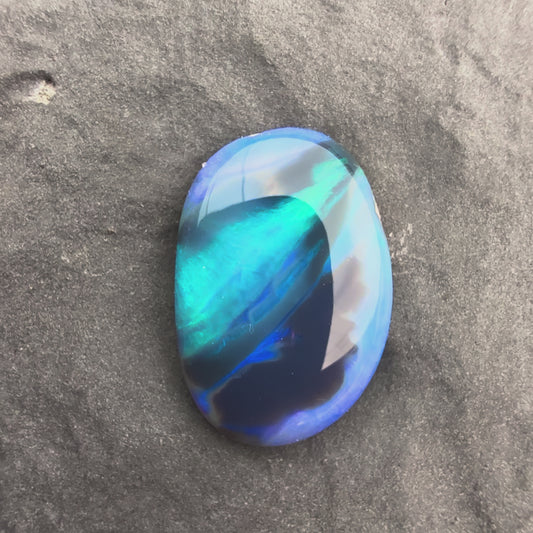 1.29cts Affordable Dark Opal With A Green Blue Color Palette