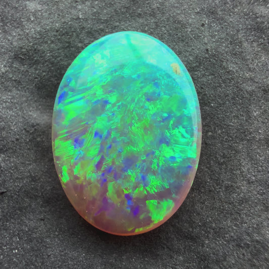1cts Affordable Gem Crystal Opal With A Green Blue Pattern
