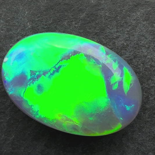 6.6cts Dark Opal with a Green Blue Play of Color, From Lightning Ridge Australia