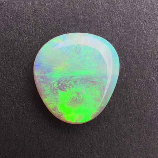 1.45cts Affordable Crystal Opal With A Green Blue Play Of Color, From Lightning Ridge Australia