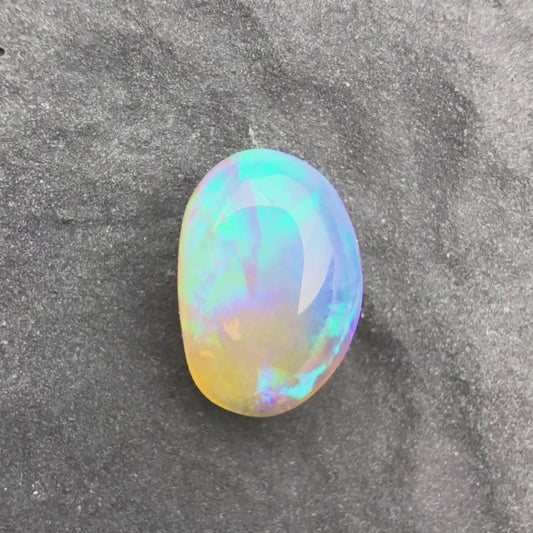0.89cts Affordable Crystal Opal With A Blue Green Play Of Color, From Lightning Ridge Australia