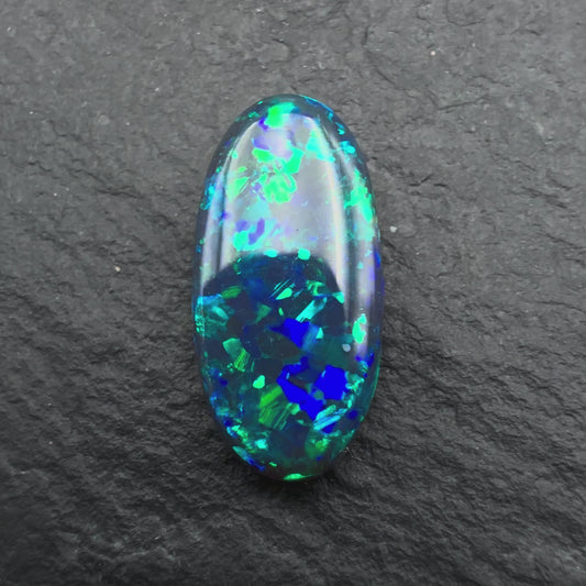 1.9ct Black opal With A beautiful Floral Pattern