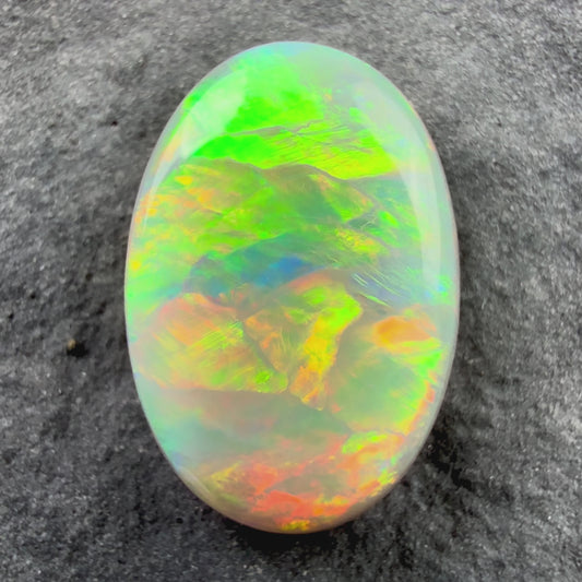 2.1cts Gem Dark Opal With A Beautiful Red Pink Multicolor Pattern
