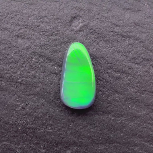 0.50ct Black Opal With A Green, Blue Play Of Color, From Lightning Ridge Australia