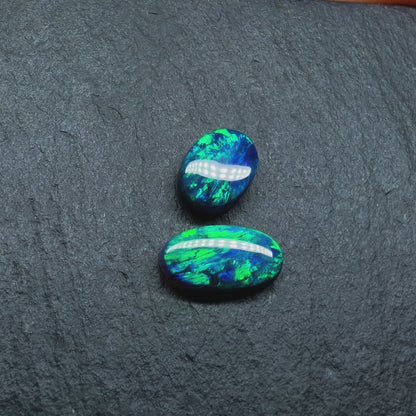 Gem Black Opals With Brilliant Green Color Palettes, Hits Of Blue And Full Faced Color
