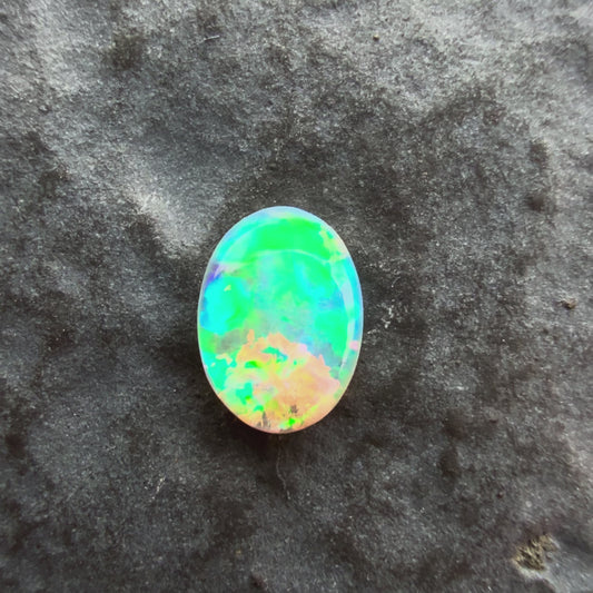6mm x 4mm Vivid Gem Crystal Opal With Green Blue Play Of Color, From Lightning Ridge Australia