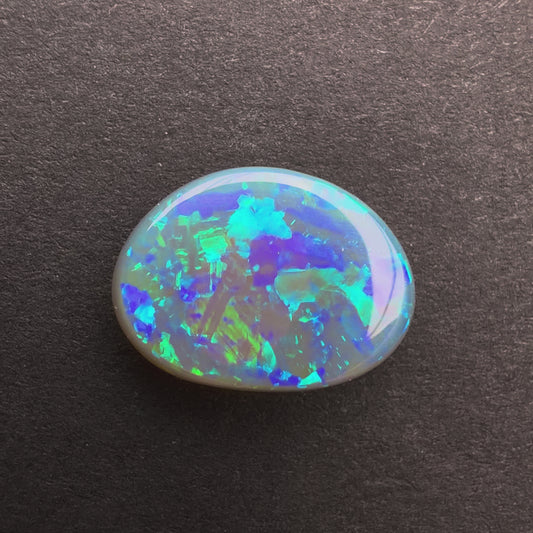 2.28cts Affordable Dark Opal With A Blue Green Play Of Color, From Lightning Ridge Australia