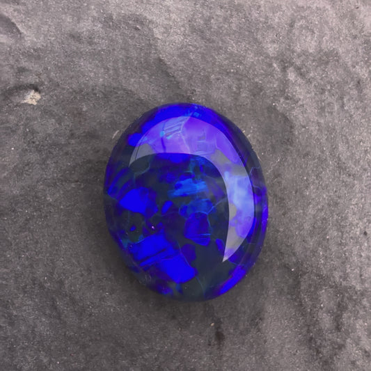2.72cts Affordable Black Opal With A Deep Blue Palette