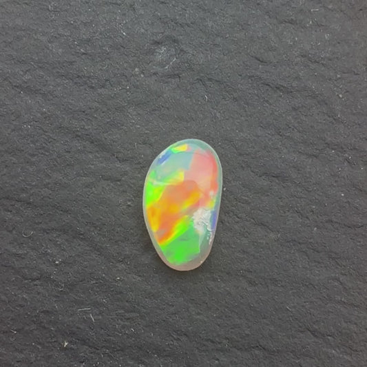 0.26ct Crystal Opal With Red, Pink, Multicolor Play Of Color, From Lightning Ridge Australia